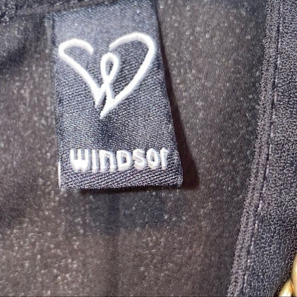 Windsor | Chiffon Black Blouse Gold Chain Sheer - Picture 7 of 7